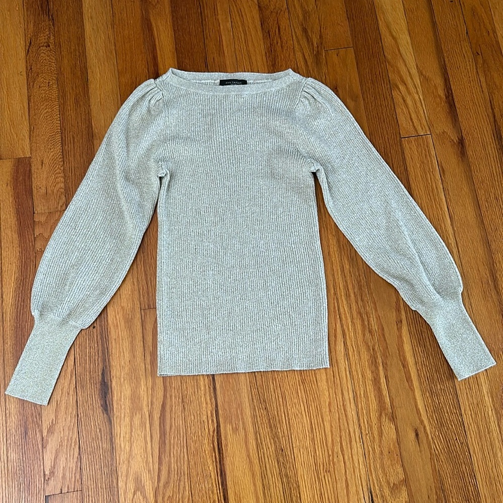 Ann Taylor Petite Sparkle Balloon Sleeve Sweater/Knit, New with tags